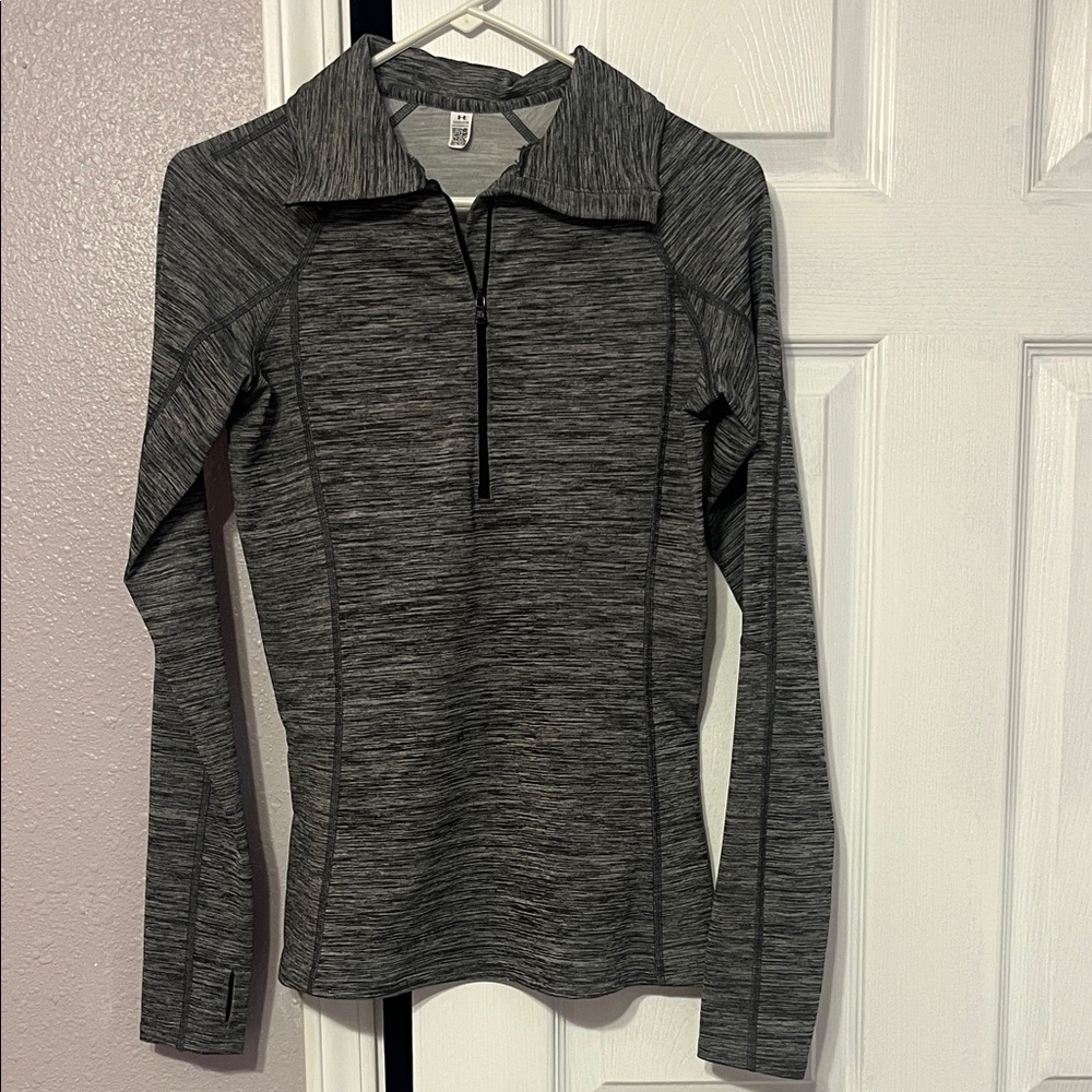 Under Armour Women's Black Long Sleeve Quarter-Zip Top